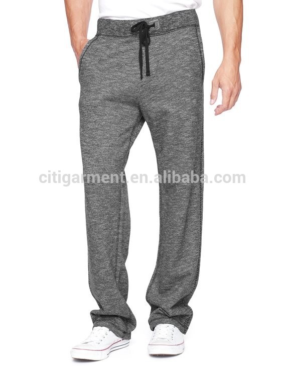 メンズワイドレッグsweatpant野球ステッチ-ズボン問屋・仕入れ・卸・卸売り