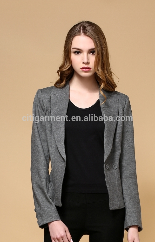新しいファッションカジュアル2015女性のためのスリムフィットブレザー( s/m/l)-スーツ、タキシード問屋・仕入れ・卸・卸売り