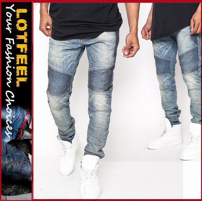 高品質の男性のバイカーストーンウォッシュジーンズジーンズメーカーパキスタン( lotm259)-ジーンズ問屋・仕入れ・卸・卸売り
