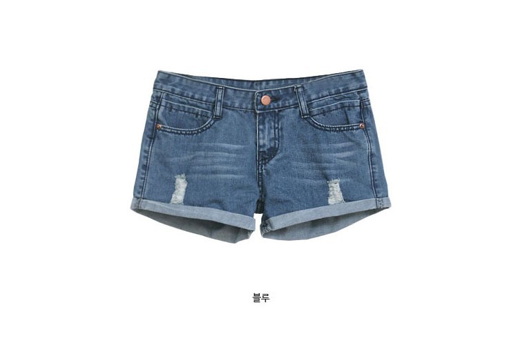 ファッション衣類韓国人女性2015破れた短い夏の女性のデニムのジーンズ-ジーンズ問屋・仕入れ・卸・卸売り