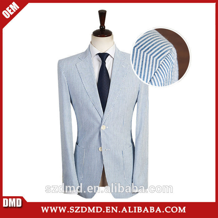 カスタムは、 光を作った青と白のストライプメンズスーツ-スーツ、タキシード問屋・仕入れ・卸・卸売り