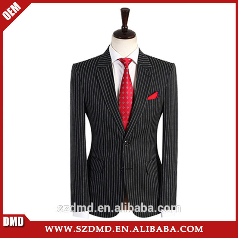 中国の工場直接販売を行っカスタムメイドスーツ合わせたストライプの男性-スーツ、タキシード問屋・仕入れ・卸・卸売り