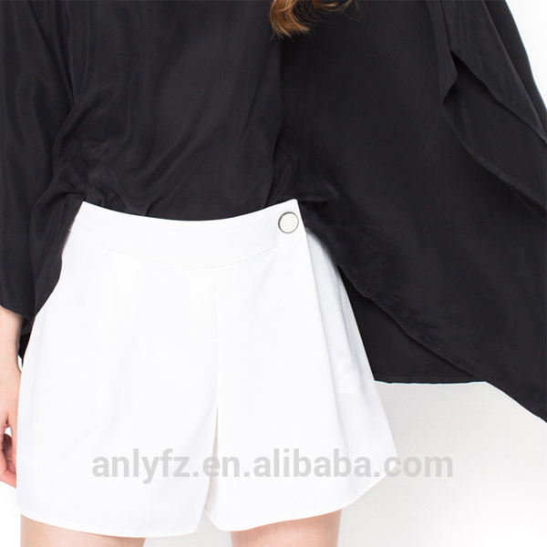 新しいデザイン白い2015女性ファッションカジュアルスリムキュロット平原白のショーツ-ショーツ問屋・仕入れ・卸・卸売り