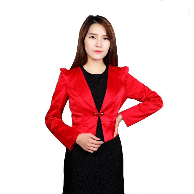 ファッションキャンディーカラー2015女の子のためのスーツのジャケットレディースワンボタン仕立て襟スーツの女性はフォーマルなオフィスコートのデザイン-スーツ、タキシード問屋・仕入れ・卸・卸売り