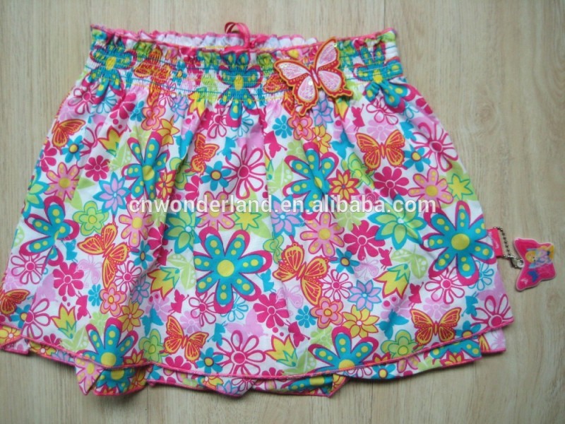 子供の夏の最新のデジタルフラワープリントスカート花柄スカート女の子の子供たち-ベビースカート問屋・仕入れ・卸・卸売り