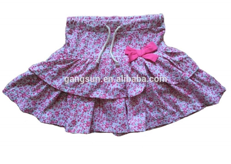 最新のデザイン花柄ミニフリルスカート短い赤ちゃんの女の子の綿のスカート-ベビースカート問屋・仕入れ・卸・卸売り