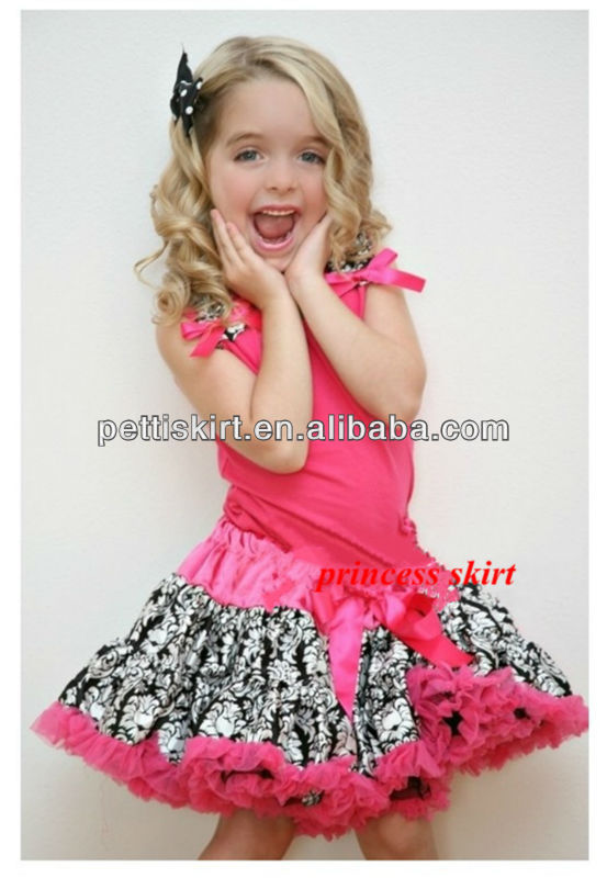 最新のデザインホットピンク2014年かわいい子供ペチコートセット-プラスサイズドレス、スカート問屋・仕入れ・卸・卸売り