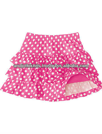 印刷されたホットピンクフリルスカート赤ちゃんの女の子のための-ベビースカート問屋・仕入れ・卸・卸売り