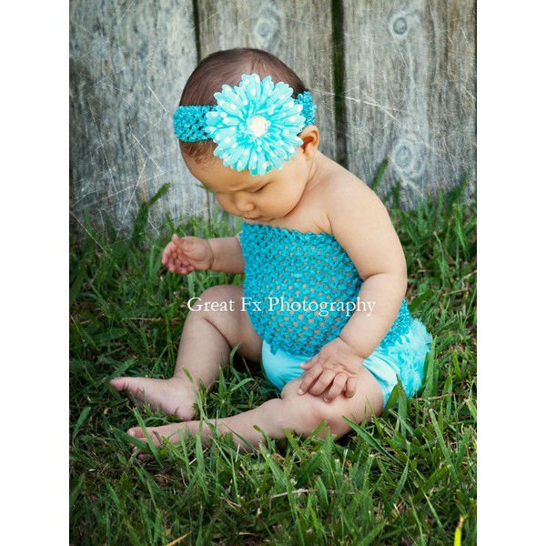 赤ちゃんの女の子nb-12m青かぎ針編みのチューブトップ-ベビーシャツ、トップス問屋・仕入れ・卸・卸売り