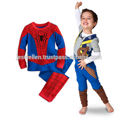 赤ちゃん男の子の女の子tシャツとズボンのセット2個スパイダーマンパターン-ベビーシャツ、トップス問屋・仕入れ・卸・卸売り