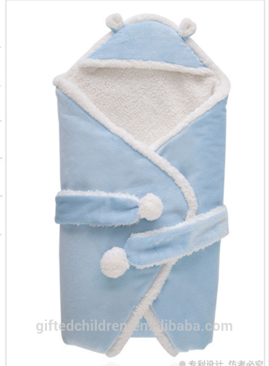 生まれたばかりの赤ちゃんのフード付きソフトラップ厚いフリース毛布をおくるみ-ベビー寝袋、シュラフ問屋・仕入れ・卸・卸売り