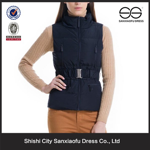 卸売格安の女性チョッキ中国広州で袖なしのジャケット、 最新のパッド入りベストの女性のためのデザイン-ベスト問屋・仕入れ・卸・卸売り