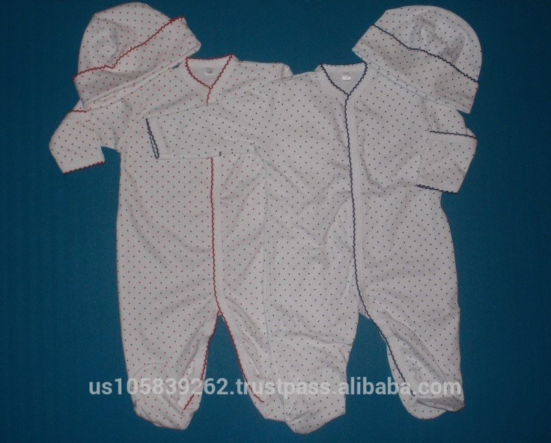 赤ちゃん服ロンパース100％ペルーのピマ綿-ベビーロンパース問屋・仕入れ・卸・卸売り