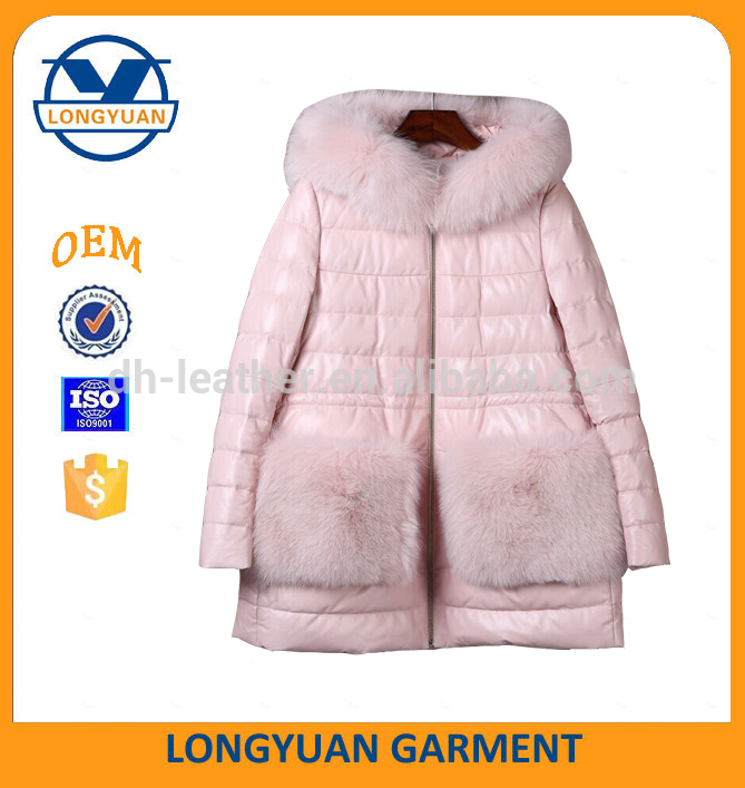 新商品、 ファッション2015ピンク暖かいデザイナーの女の子の女性のダウンジャケット冬に向け-コート問屋・仕入れ・卸・卸売り