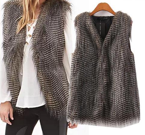 欧州d34977aノースリーブ暖かいコート、 ファッション女性の冬の毛皮のコート-コート問屋・仕入れ・卸・卸売り