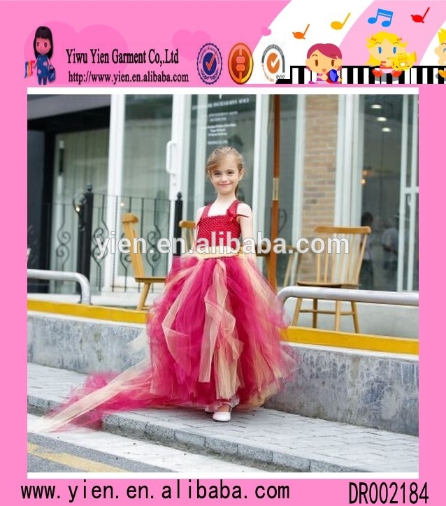 華麗な女の赤ちゃんの誕生日ドレスの優雅カラフルなカラフルなチュチュチュチュドレス-ジュニア服（女）ドレス問屋・仕入れ・卸・卸売り