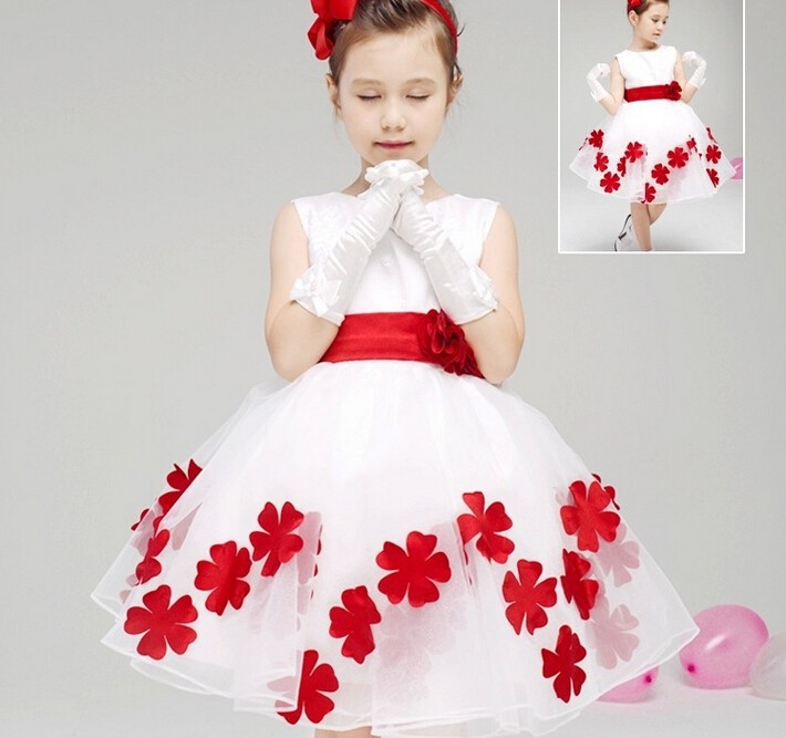 ヨーロッパの新しい夏d37334a2015派手な子供の女の子のドレスフラワーの女の子パーティードレス-ジュニア服（女）ドレス問屋・仕入れ・卸・卸売り