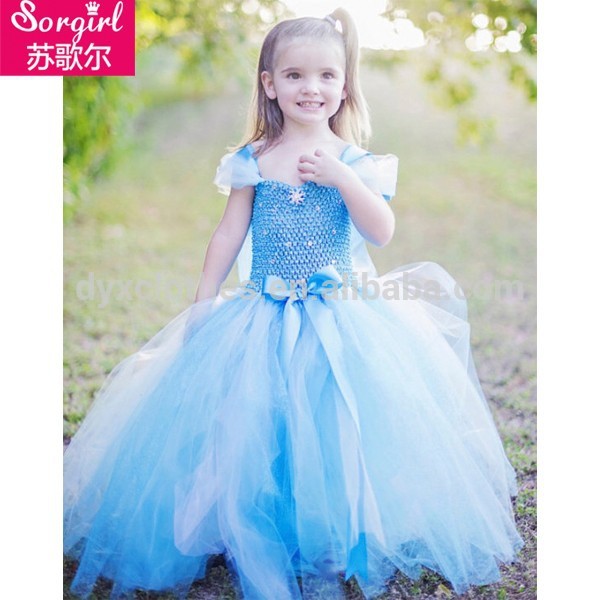 卸売冷凍エルザドレス子供ファンシードレスの女の子のための古い10年、 冷凍-ジュニア服（女）ドレス問屋・仕入れ・卸・卸売り