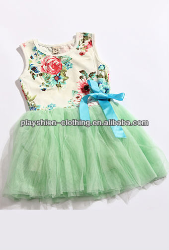 の赤ちゃんの服の女の子とのパーティードレスの花-ジュニア服（女）ドレス問屋・仕入れ・卸・卸売り