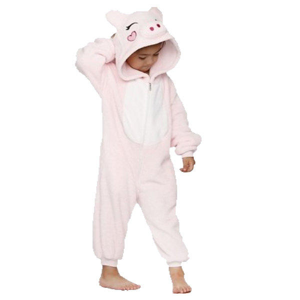 ピンクのブタなる子供コスプレ衣装卸売安いonesie動物のパジャマパジャマ-パジャマ問屋・仕入れ・卸・卸売り