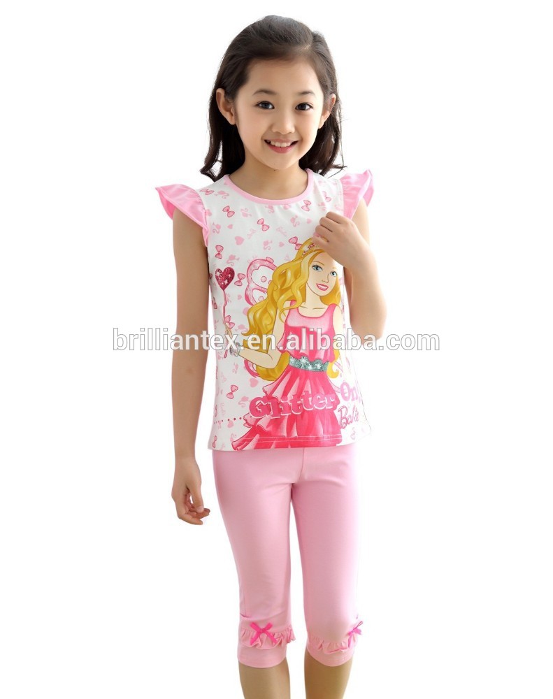素敵なバービーシリーズファッションの女の子ピンクのパジャマのカジュアルファッションパジャマパジャマ-パジャマ問屋・仕入れ・卸・卸売り