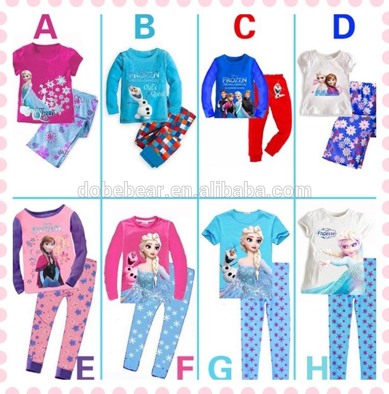 卸売高品質2014年面白いかわいいクリスマス冬の子供のパジャマパジャマ冷凍エルザ-パジャマ問屋・仕入れ・卸・卸売り