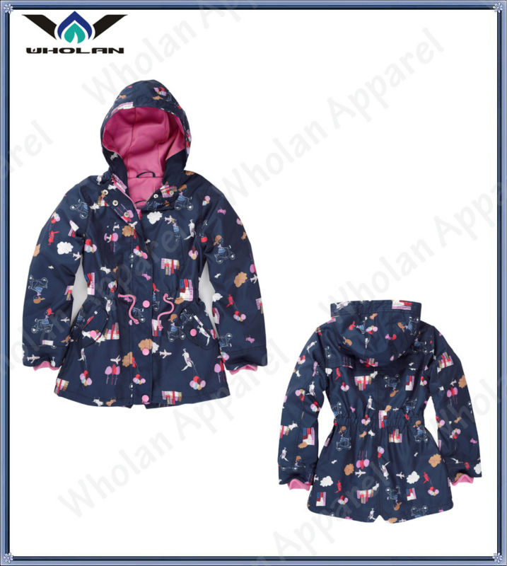 子供の女の子のフリースの裏地付き冬のジャケット/muchachas衣類ドラス-プラスサイズコート問屋・仕入れ・卸・卸売り