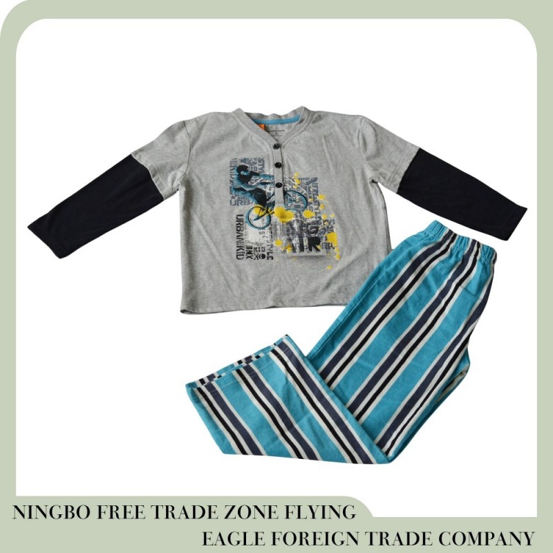 100％コットンフランネルのパジャマの少年-パジャマ問屋・仕入れ・卸・卸売り