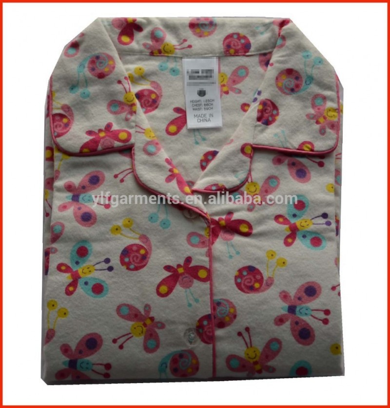 純粋な綿の子供のフランネルのパジャマセット-パジャマ問屋・仕入れ・卸・卸売り