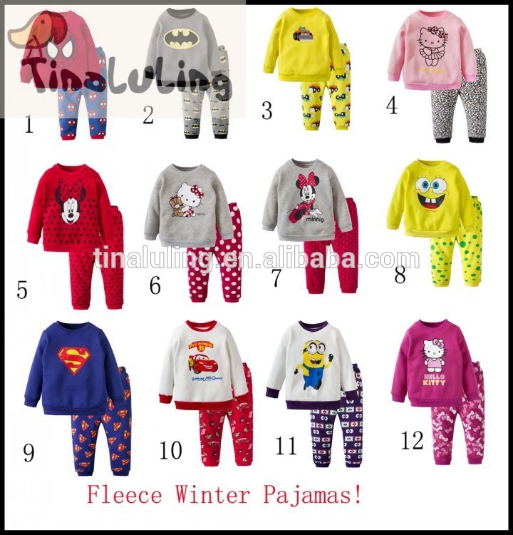 女の子と男の子2015ファッション冬のフリースのパジャマ、 子供pijamas、 子供のためのパジャマ2月7日年-パジャマ問屋・仕入れ・卸・卸売り