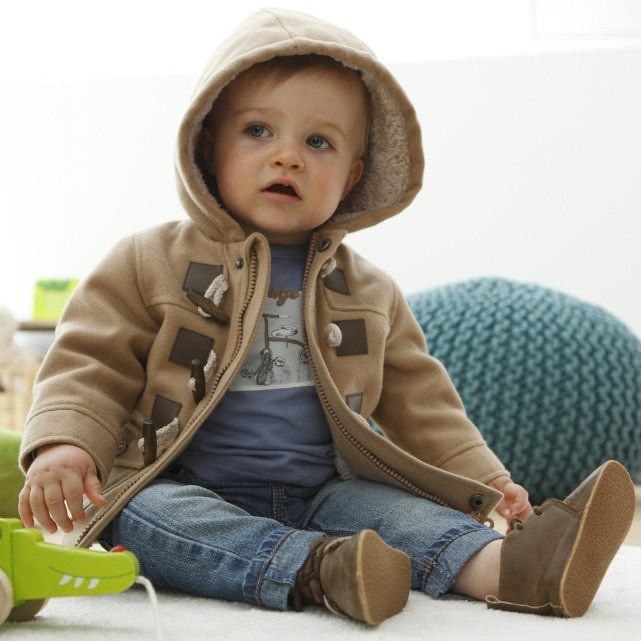 最新のホット2015赤ちゃんの冬の衣類の子供たち少年フラワープリントフード付きのジャケットの冬のコート-キッズ服　コート問屋・仕入れ・卸・卸売り