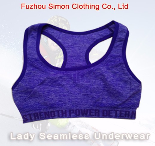 女性紫シームレスアウト- の- 摩耗レジャースポーツブラ-プラスサイズ下着問屋・仕入れ・卸・卸売り