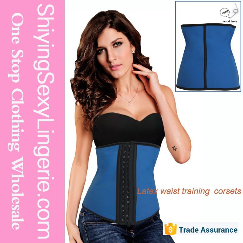 鋼の骨青4ウエストcincherラテックスボディは痩身のためのshapewear-補正下着問屋・仕入れ・卸・卸売り