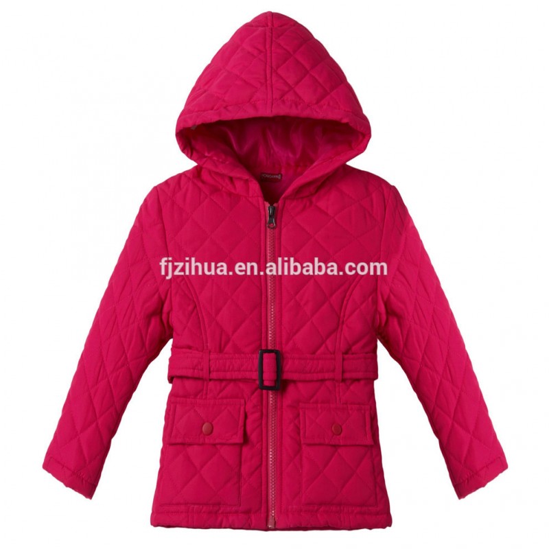 最新の女の子が2015とキルティングジャケットフーディ冬のジャケット-ジュニア服（女）ジャケット、コート問屋・仕入れ・卸・卸売り