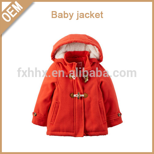 フロントpatczip- フロントデザインサイドポケット付きオレンジベビー赤ちゃんの冬のジャケットの毛皮のコート-プラスサイズジャケット問屋・仕入れ・卸・卸売り