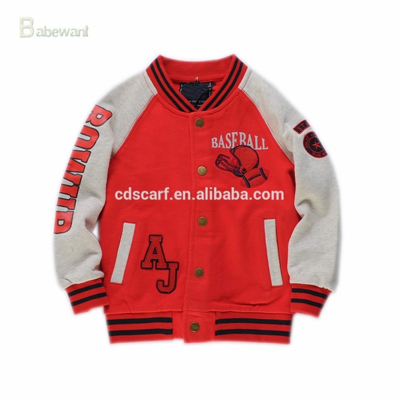 新しい到着の子供の学校の野球のジャケットのデザインコート野球ユニフォーム-キッズ服　ジャケット問屋・仕入れ・卸・卸売り