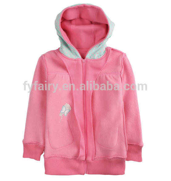 綿100％2015卸売最新スタイルの熱い販売の子供ピンクプルオーバー-キッズ服　ジャケット問屋・仕入れ・卸・卸売り