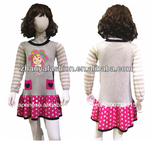 子供たちのキュートなデザイン毛皮のパターン付きプルオーバーのセーター中国の製造元-キッズ服　セーター問屋・仕入れ・卸・卸売り