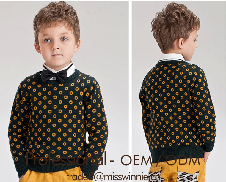 新しい秋若い男の子の子供のセーターロングスリーブファッションセーター-キッズ服　セーター問屋・仕入れ・卸・卸売り