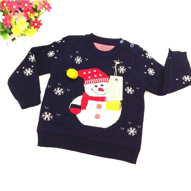 の子供の摩耗の15csk008クリスマスのセーターを編んだ-キッズ服　セーター問屋・仕入れ・卸・卸売り