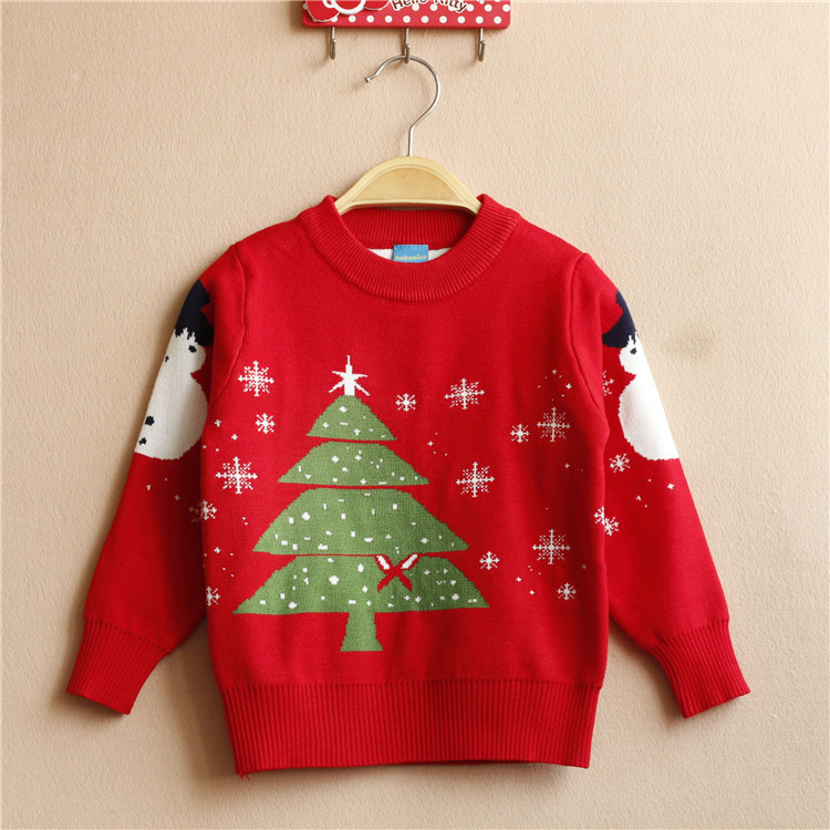 モデルはセーターを編んだ子供のためのクリスマスのセーターニット卸売業者-キッズ服　セーター問屋・仕入れ・卸・卸売り