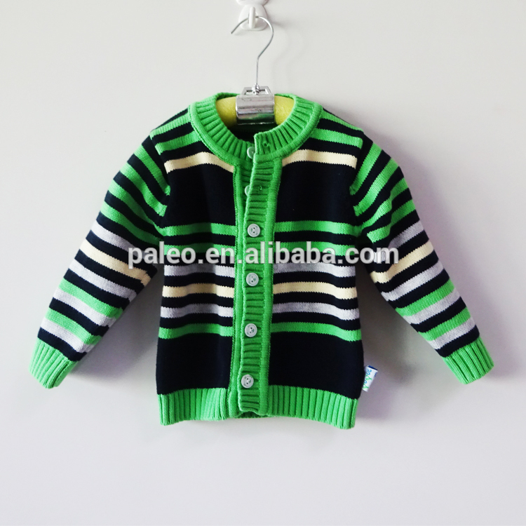 childernストライプのボタンのセーターを編んだセーターを着用着用着用着用pb151111アウター-キッズ服　セーター問屋・仕入れ・卸・卸売り