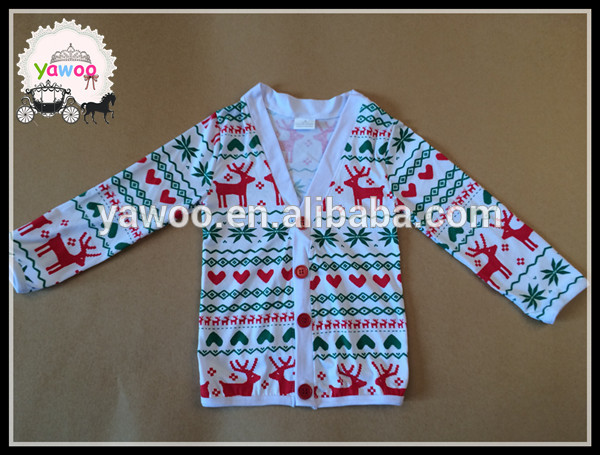 男の子のクリスマスのトナカイyawoo外の摩耗男の子カーディガンのセーター冬服の子供の手はセーターを編んだボタンデザインのセーター-キッズ服　セーター問屋・仕入れ・卸・卸売り