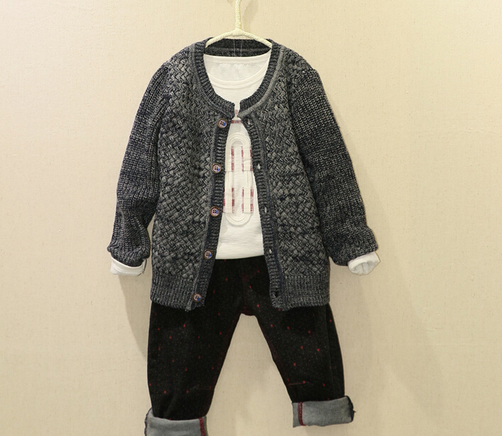 男の子のセーターニットey0370s2015子供のための、 男児100％オーガニックコットンのセーターカーディガン-キッズ服　セーター問屋・仕入れ・卸・卸売り