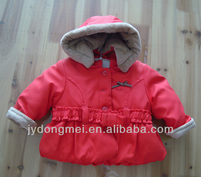 赤ちゃんの冬の赤いコートベルト付き-プラスサイズジャケット問屋・仕入れ・卸・卸売り