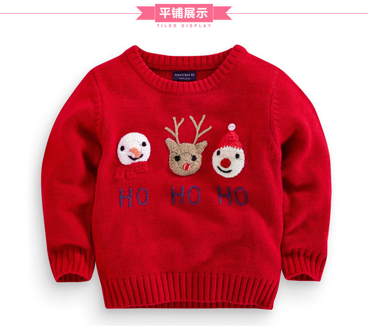 ictq0006少年クリスマスプルオーバーセーター-キッズ服　セーター問屋・仕入れ・卸・卸売り