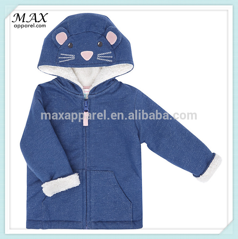 子供服の卸売赤ちゃんのマウスのジッパーのジャケットジャケットジッパーフード付きジャケット-キッズ服　ジャケット問屋・仕入れ・卸・卸売り