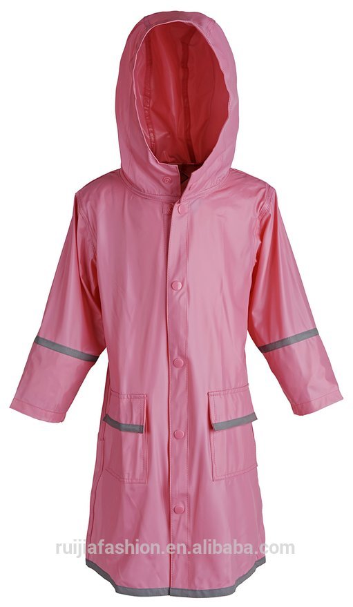 子供防水全長フード付ロングジャケットの子供のレインコートと/hoodied女の子のジャケット-キッズ服　ジャケット問屋・仕入れ・卸・卸売り