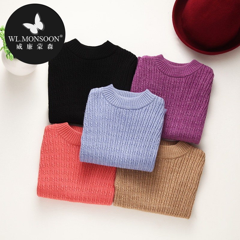 卸売子ms-02ファッションは、 子供の冬服の子供たちの服の女の子の子供たちのセーター新しい韓国-キッズ服　セーター問屋・仕入れ・卸・卸売り