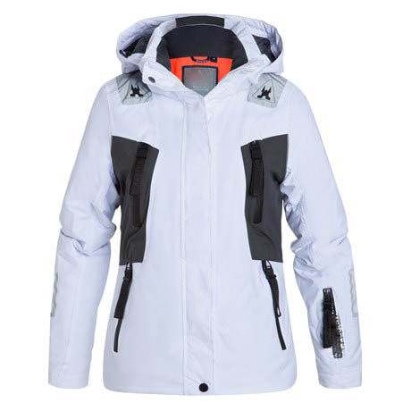 機能的なスキー白多くのジッパー付きジャケット-ジュニア服（女）ジャケット、コート問屋・仕入れ・卸・卸売り